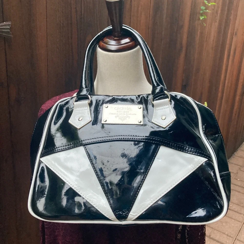 AKDMKS Black and White Handbag - Picture 1 of 9
